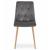 Set 6 scaune bucatarie/living, Artool, Libra, catifea, metal, gri, picioare natur, 45x54x86.5 cm GartenVIP DiyLine