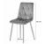 Set 6 scaune bucatarie/living, Artool, Libra, catifea, metal, gri, picioare natur, 45x54x86.5 cm GartenVIP DiyLine