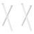 Picioare de masă în formă de X, 2 buc., alb, 80x(72-73) cm, oțel GartenMobel Dekor