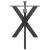 Picior masă de sufragerie, formă de păianjen, antracit, 120x68x(72-73) cm, oțel GartenMobel Dekor