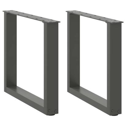 Picioare pentru măsuță de cafea în formă de U, 2 buc., antracit, 50x(42-43) cm, oțel GartenMobel Dekor