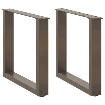 Picioare pentru masă de cafea în formă de U, 2 buc., oțel natural, 50x(42-43) cm GartenMobel Dekor