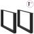 Picioare pentru măsuță de cafea în formă de U, 2 buc., negru, 60x(42-43) cm, oțel GartenMobel Dekor