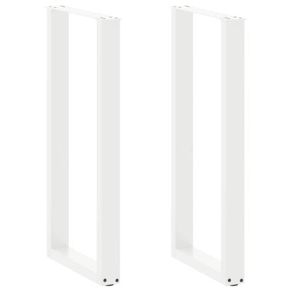 Picioare de masă de bar în formă de U, 2 buc., alb, 50x(100-101) cm, oțel GartenMobel Dekor