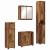 Set de mobilier pentru baie 4 pcs Lemn Vechi Lemn compozit GartenMobel Dekor