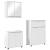 Set de mobilier pentru baie 3 pcs Alb lucios Lemn compozit GartenMobel Dekor
