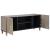 Cabinet TV Gri și Aur 105 x 33.5 x 46 cm Lemn masiv de mango GartenMobel Dekor