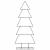 Brad de Crăciun din metal pentru decor, negru, 150 cm GartenMobel Dekor