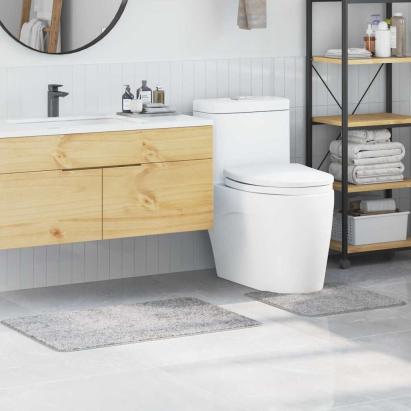 Set de mochete anti-derapante pentru baie 2 pcs Gri PP GartenMobel Dekor