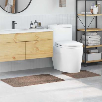 Set de mochete anti-derapante pentru baie 2 pcs Maro PP GartenMobel Dekor