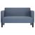Canapea cu două paturi, 109 cm, țesătură din velur albastru GartenMobel Dekor