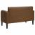 Canapea lovesea maro 110 cm piele artificială GartenMobel Dekor