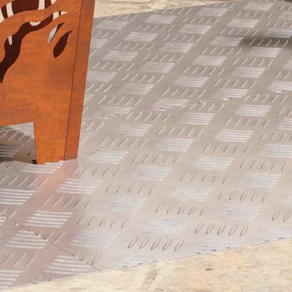 Plăci cu tablouri 4 pcs Argintiu 90 x 50 cm Aluminiu GartenMobel Dekor