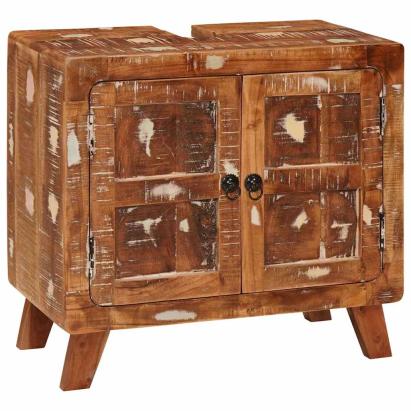 Dulap de Baie cu raft Lemn masiv recuperat & Lemn ingineresc GartenMobel Dekor