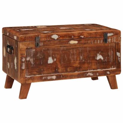 Cutie de depozitare 70 x 35 x 40 cm Lemn masiv reciclat GartenMobel Dekor