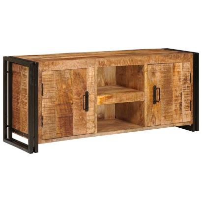 Cabinet TV Maro 120 x 30 x 50 cm Lemn masiv de mango nefinisat GartenMobel Dekor