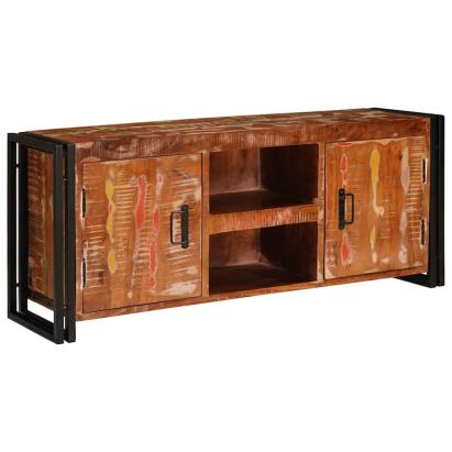 Cabinet TV Multicolour 120 x 30 x 50 cm Lemn masiv reciclat GartenMobel Dekor