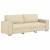 Sofa cu 3 locuri cu pernă Crem țesătură GartenMobel Dekor