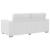 Canapea Loveseat 140 cm cu pernă Alb Piele artificială GartenMobel Dekor