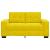 Canapea pentru două persoane cu pernă Galben Catifea GartenMobel Dekor