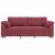 Canapea cu pernă bordo 219 x 77 x 82 cm țesătură GartenMobel Dekor