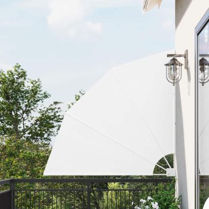 Ecran de intimitate pentru balcon Alb 140 x 140 cm țesătură GartenMobel Dekor