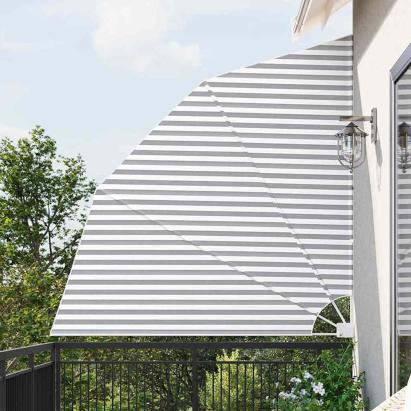 Ecran de intimitate pentru balcon Antracit și alb 210 x 210 cm GartenMobel Dekor