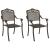 Scaun pentru Grădină 2 pcs Bronz 55 x 56.5 x 91cm Aluminiu GartenMobel Dekor