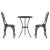 Set Bistro de Grădină 3 pcs Bronz Aluminiu GartenMobel Dekor