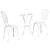 Set Bistro de Grădină 3 pcs Alb Aluminiu GartenMobel Dekor