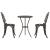 Set Bistro de Grădină 3 pcs Bronz Aluminiu GartenMobel Dekor