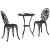 Set Bistro de Grădină 3 pcs Negru Aluminiu GartenMobel Dekor