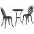 Set Bistro de Grădină 3 pcs Negru Aluminiu GartenMobel Dekor