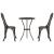 Set Bistro de Grădină 3 pcs Bronz Aluminiu GartenMobel Dekor