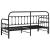 Cadru de pat de zi cu headboard Negru 80 x 200 cm Oțel GartenMobel Dekor