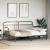 Cadru de pat de zi cu headboard Negru 80 x 200 cm Oțel GartenMobel Dekor