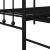 Cadru de pat de zi cu headboard Negru 80 x 200 cm Oțel GartenMobel Dekor