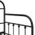 Cadru de pat de zi cu headboard Negru 80 x 200 cm Oțel GartenMobel Dekor