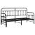 Cadru de pat de zi cu headboard Negru 80 x 200 cm Oțel GartenMobel Dekor