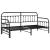 Cadru de pat de zi cu headboard Negru 90 x 190 cm Oțel GartenMobel Dekor
