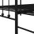 Cadru de pat de zi cu headboard Negru 90 x 190 cm Oțel GartenMobel Dekor