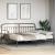 Cadru de pat de zi cu headboard Negru 90 x 200 cm Oțel GartenMobel Dekor