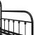 Cadru de pat de zi cu headboard Negru 90 x 200 cm Oțel GartenMobel Dekor