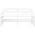Cadru de pat de zi cu headboard Alb 80 x 200 cm Oțel GartenMobel Dekor
