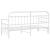 Cadru de pat de zi cu headboard Alb 80 x 200 cm Oțel GartenMobel Dekor
