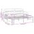 Cadru de pat de zi cu headboard Alb 80 x 200 cm Oțel GartenMobel Dekor