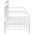 Cadru de pat de zi cu headboard Alb 80 x 200 cm Oțel GartenMobel Dekor