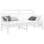 Cadru de pat de zi cu headboard Alb 80 x 200 cm Oțel GartenMobel Dekor