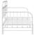 Cadru de pat de zi cu headboard Alb 90 x 190 cm Oțel GartenMobel Dekor