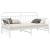 Cadru de pat de zi cu headboard Alb 90 x 190 cm Oțel GartenMobel Dekor